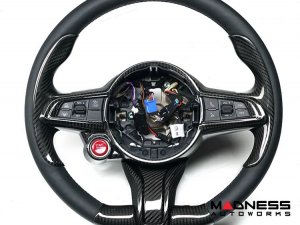 Alfa Romeo Stelvio Steering Wheel Trim - Carbon Fiber - Center Trim Piece- 2020+ models